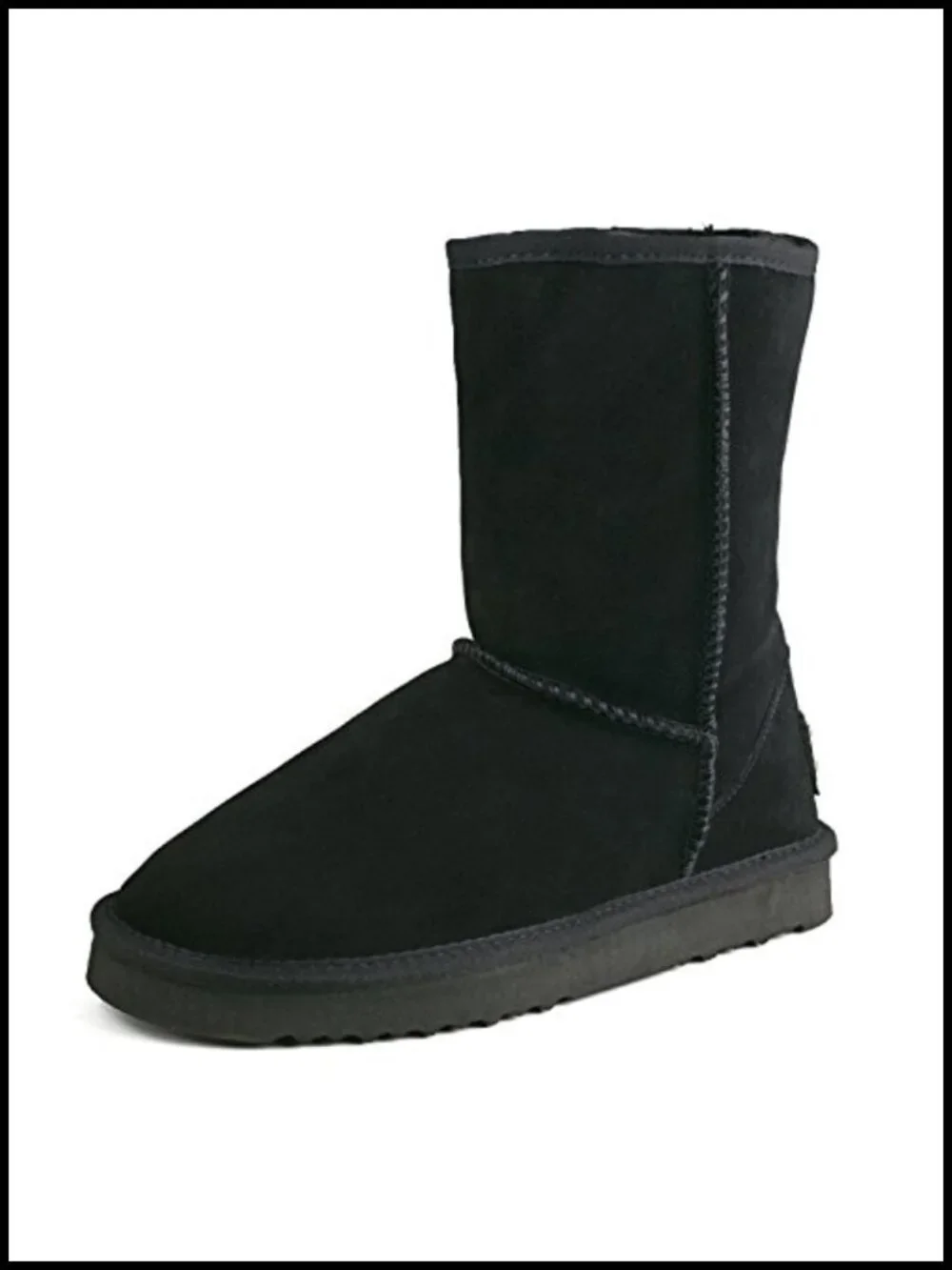 Genuine Suede Waterproof Winter Snow Boots Mid-Calf